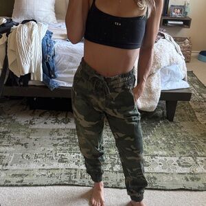 TNA Olive Green Camo Joggers